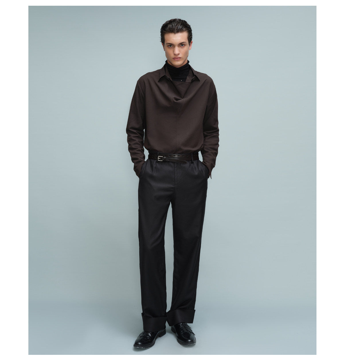 Shirt with Detachable Lapels