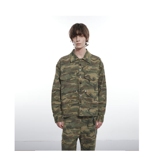 Damaged camouflage jacket