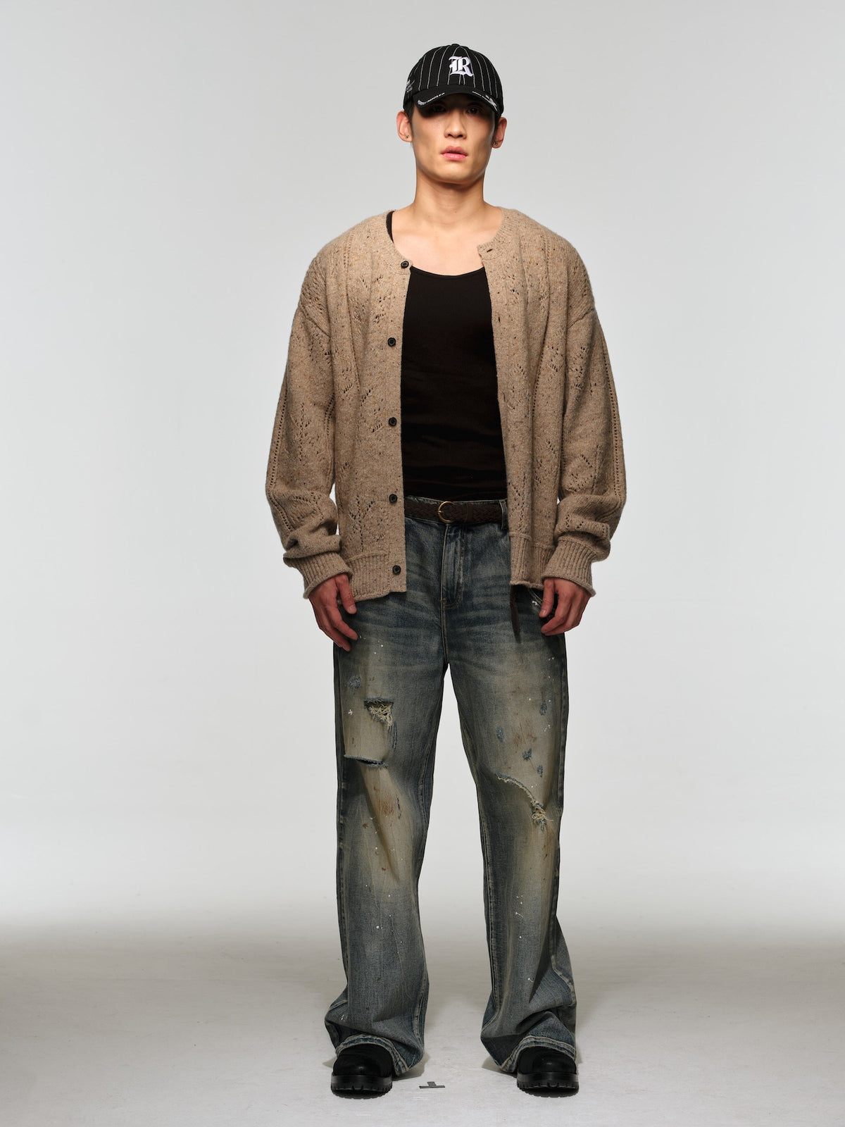 Alpaca Wool Cardigan with Buttons