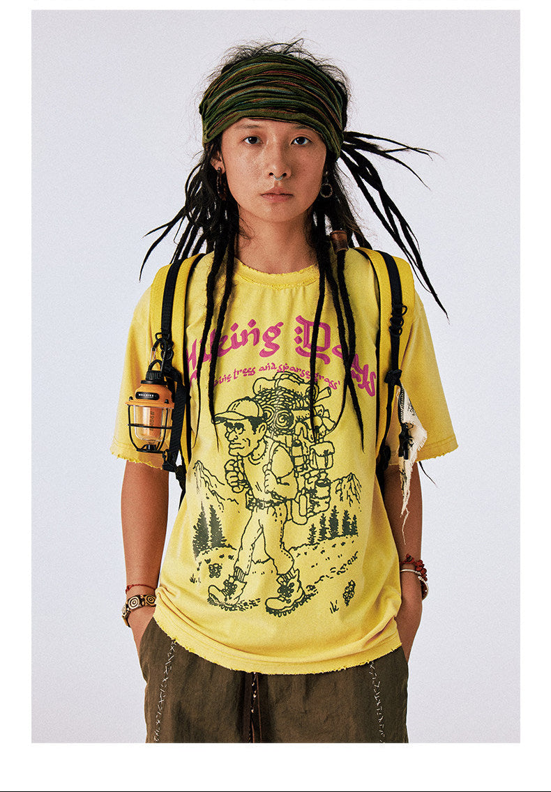 Distressed Print T-Shirt