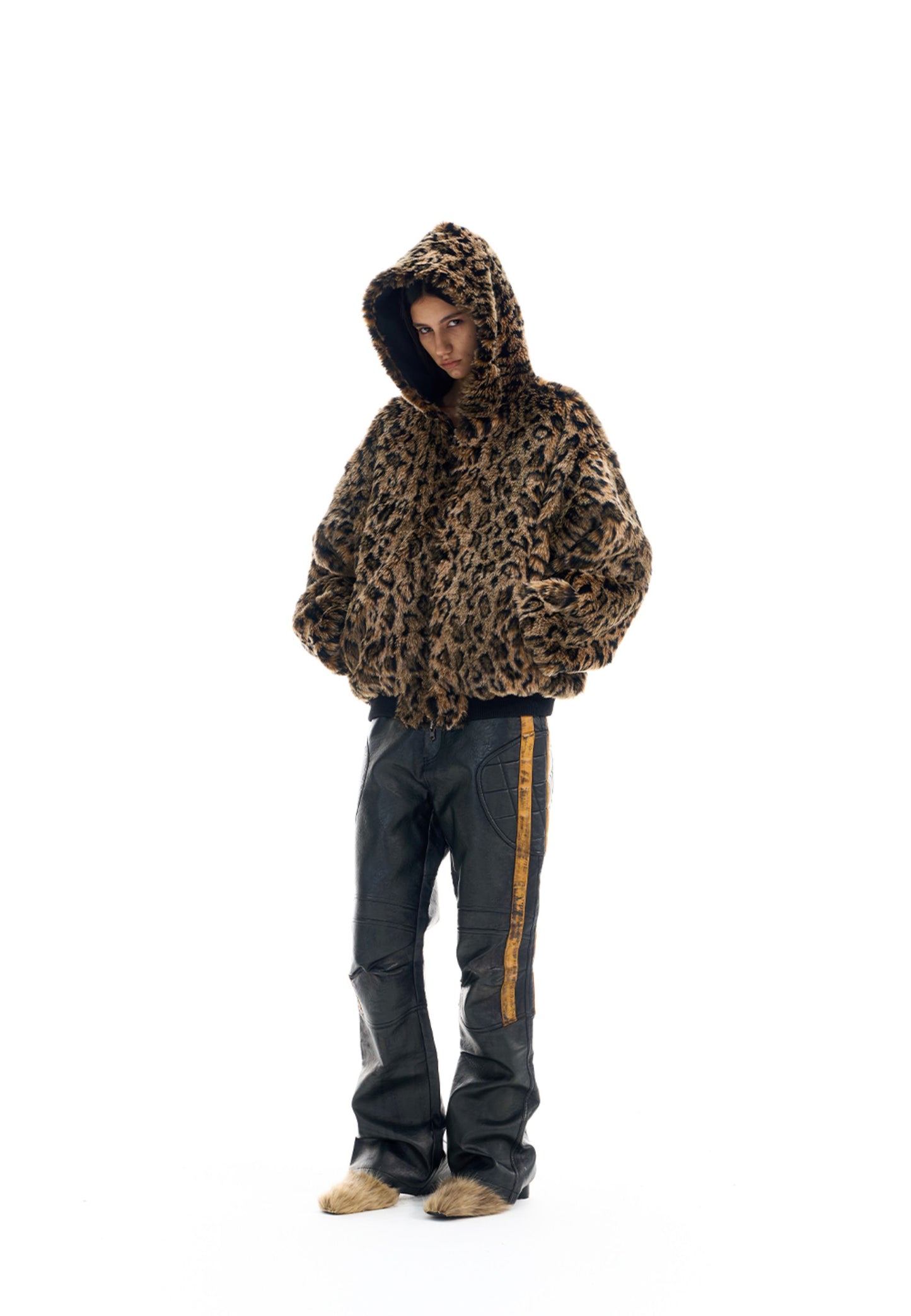 Distressed Leather Pants