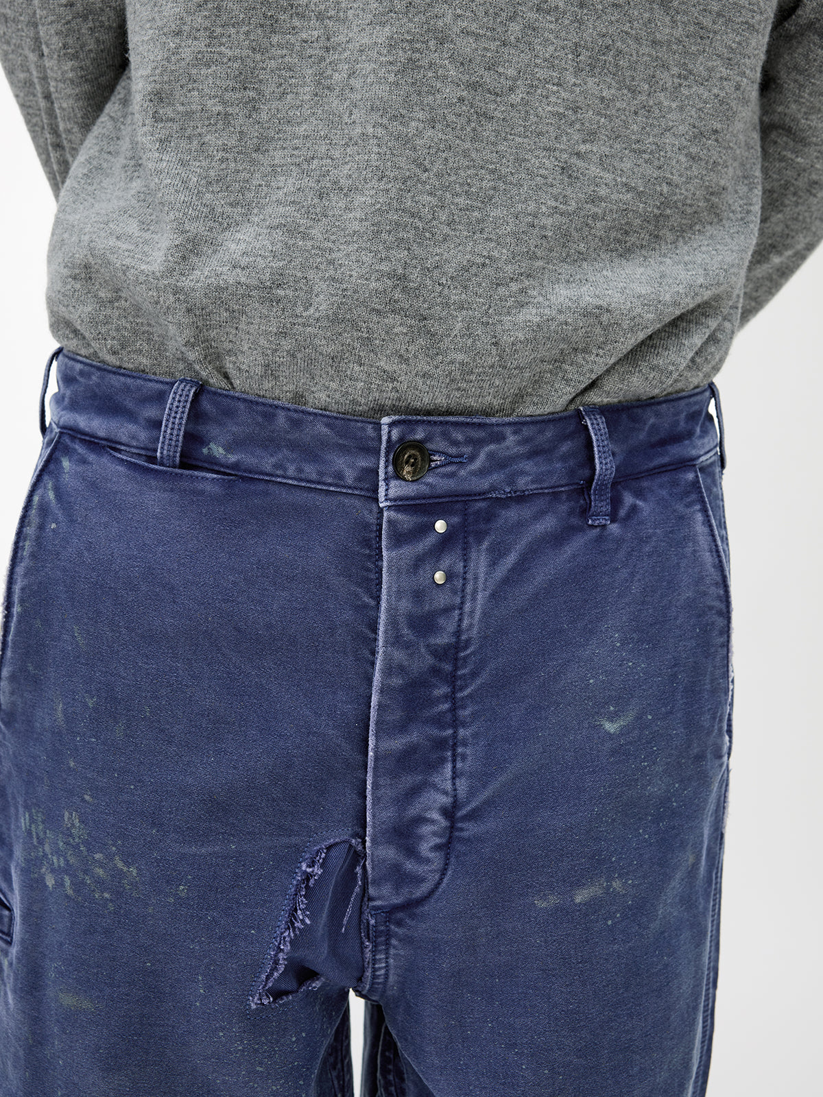 Heavy-Wash Finish Casual Pants