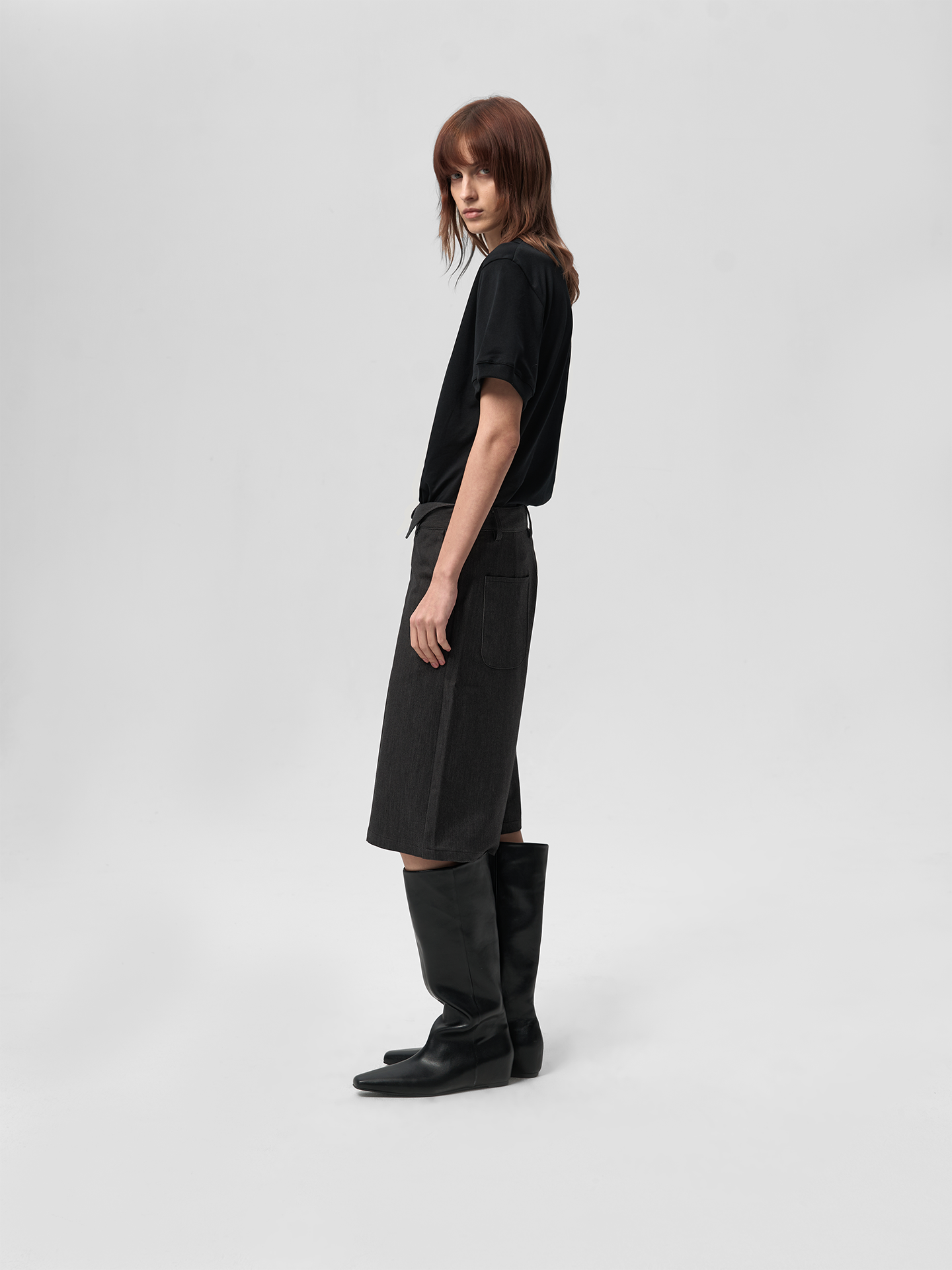 V-neck Double-Collar T-shirt