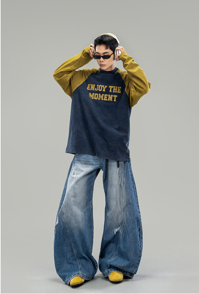 Distressed Raglan T-Shirt