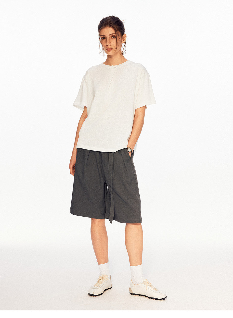 No-Iron Loose-Fit Shorts