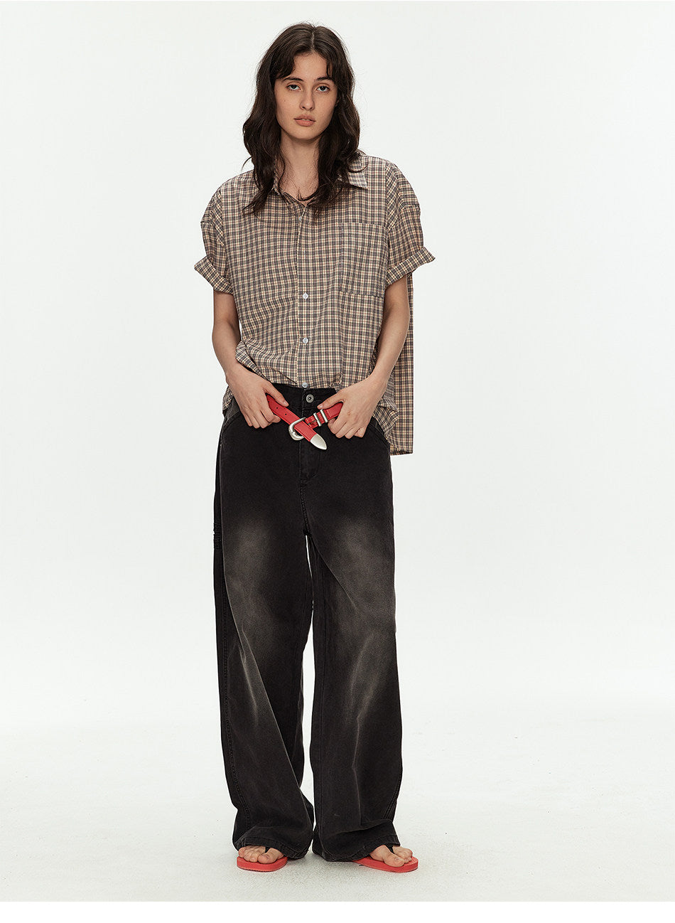 Retro Loose-Fit Wide-Leg Jeans