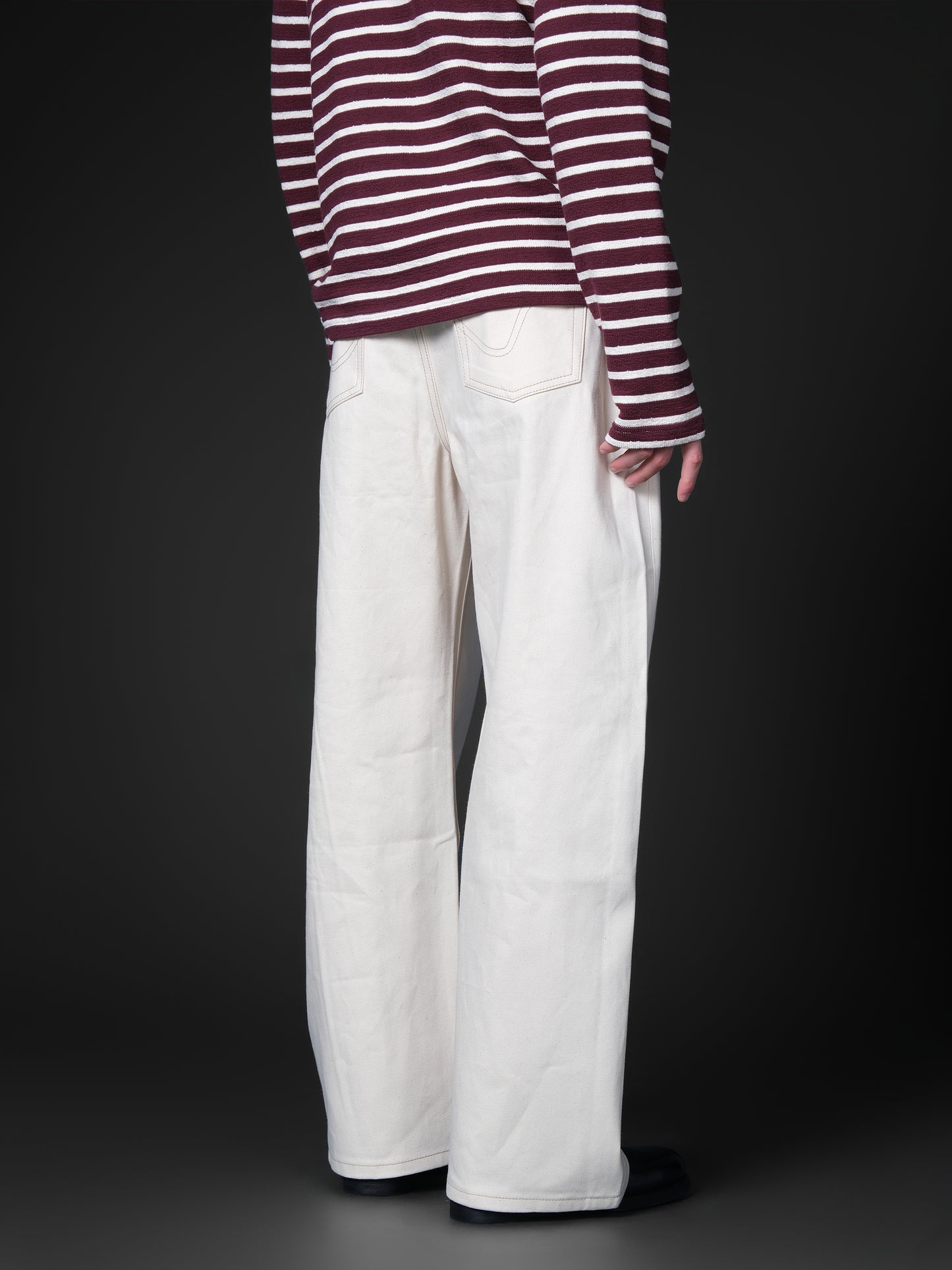 Straight leg denim pants