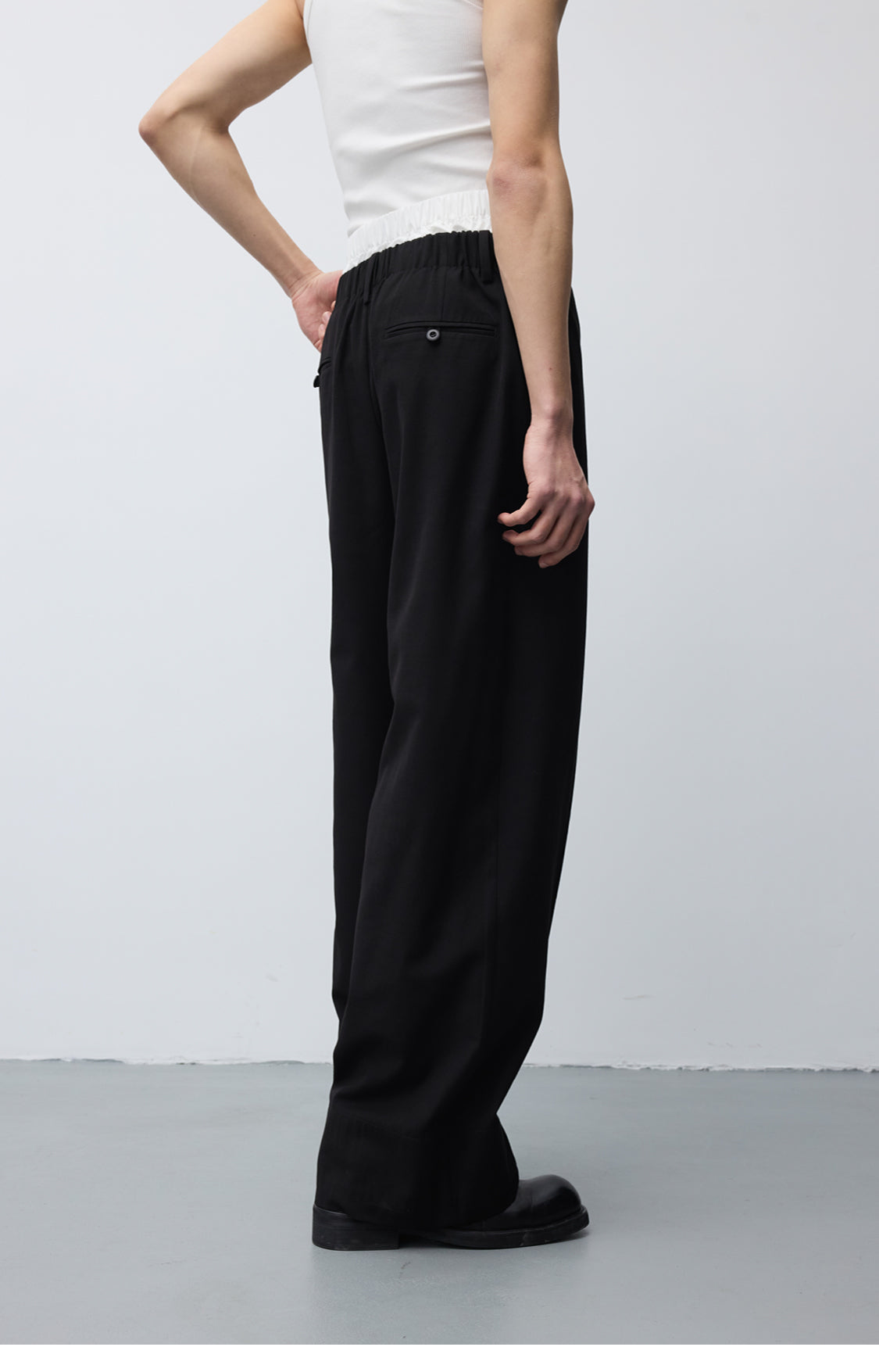 Elasticity Loose-fitting straight pants