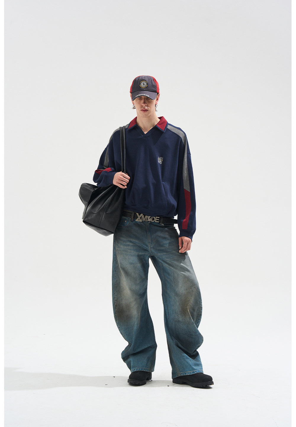 Embroidered Contrast Color Sweatshirt