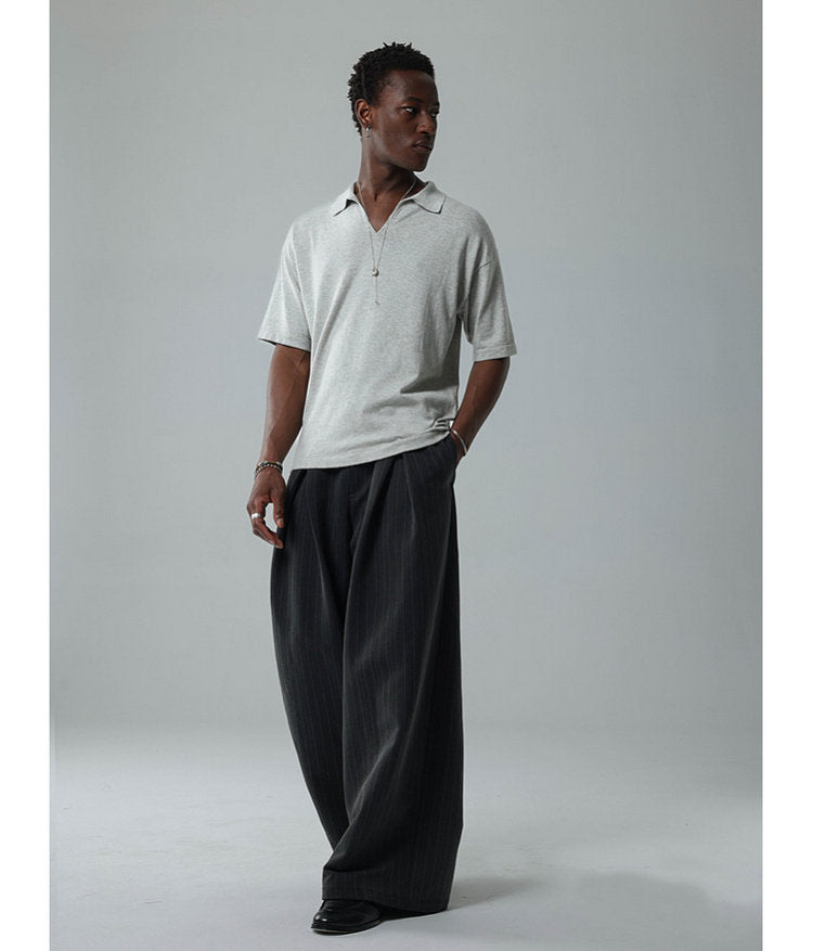 Small V-neck polo shirt