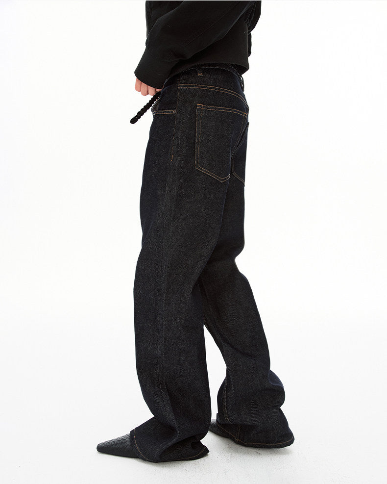Retro Flare Slim-Fit Straight-Leg Jeans