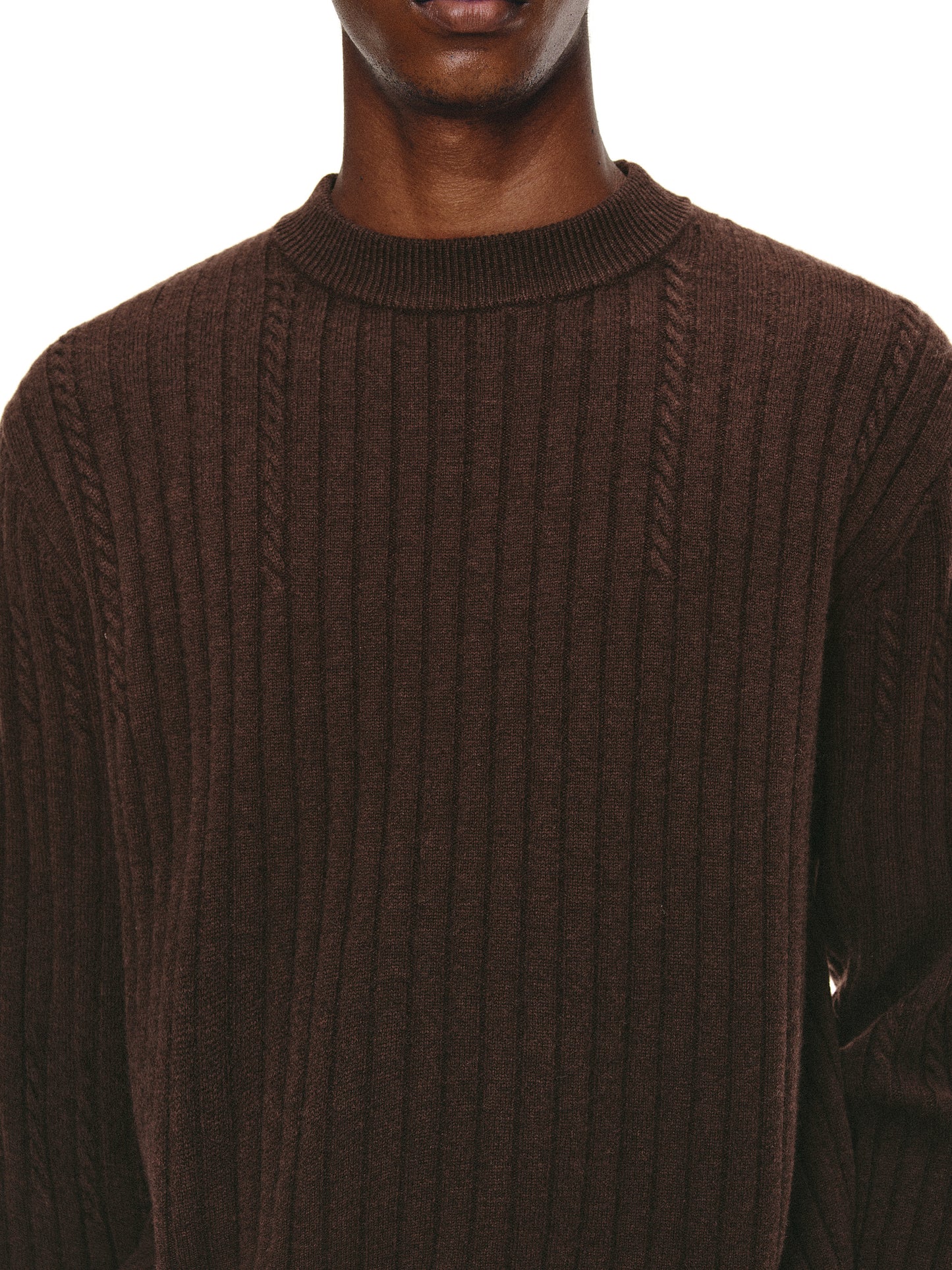 Cable-knit sweater