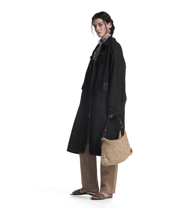 Patchwork Trench Coat