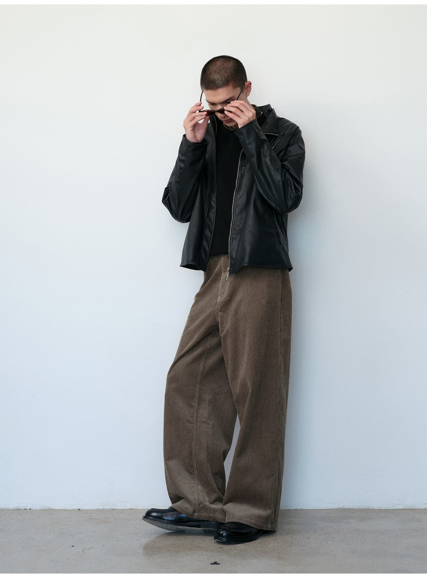 Two-Tone Wash Corduroy Casual Pants