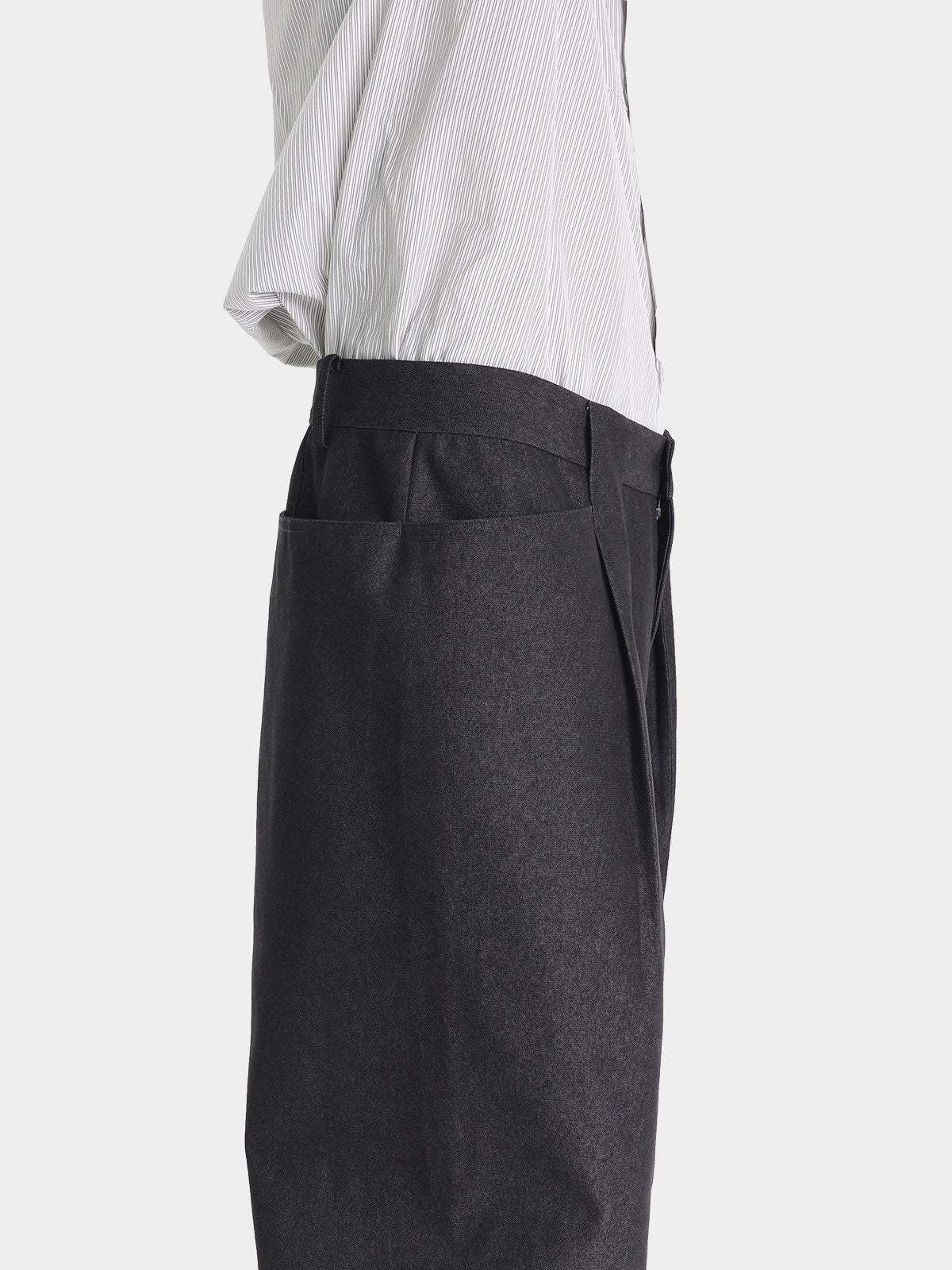 Casual Pants with Waist Pleats
