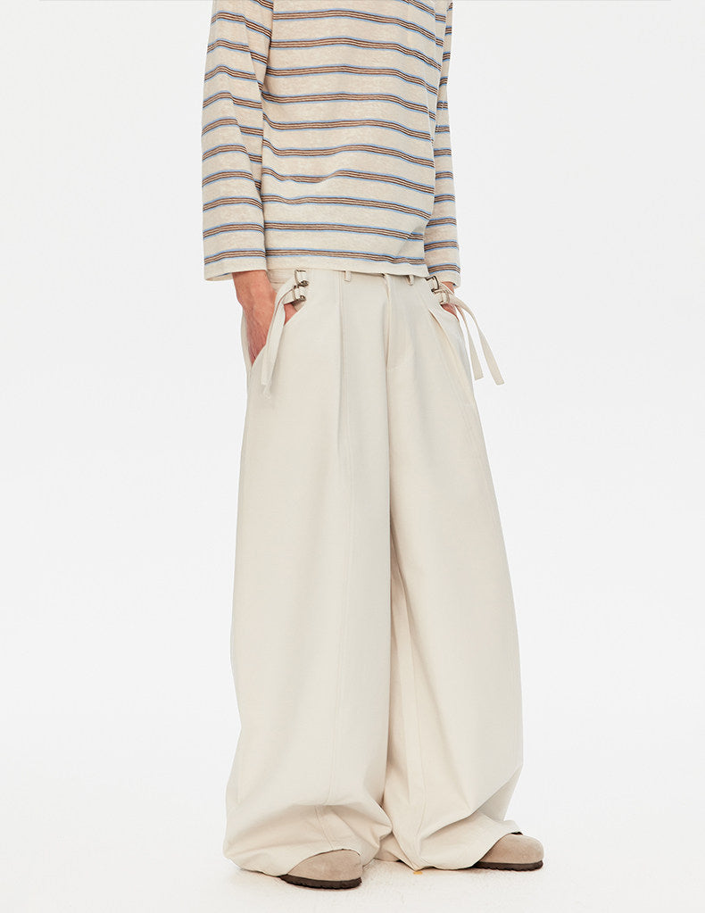 조절 가능한 허리 밴드가 있는 캐주얼 팬츠