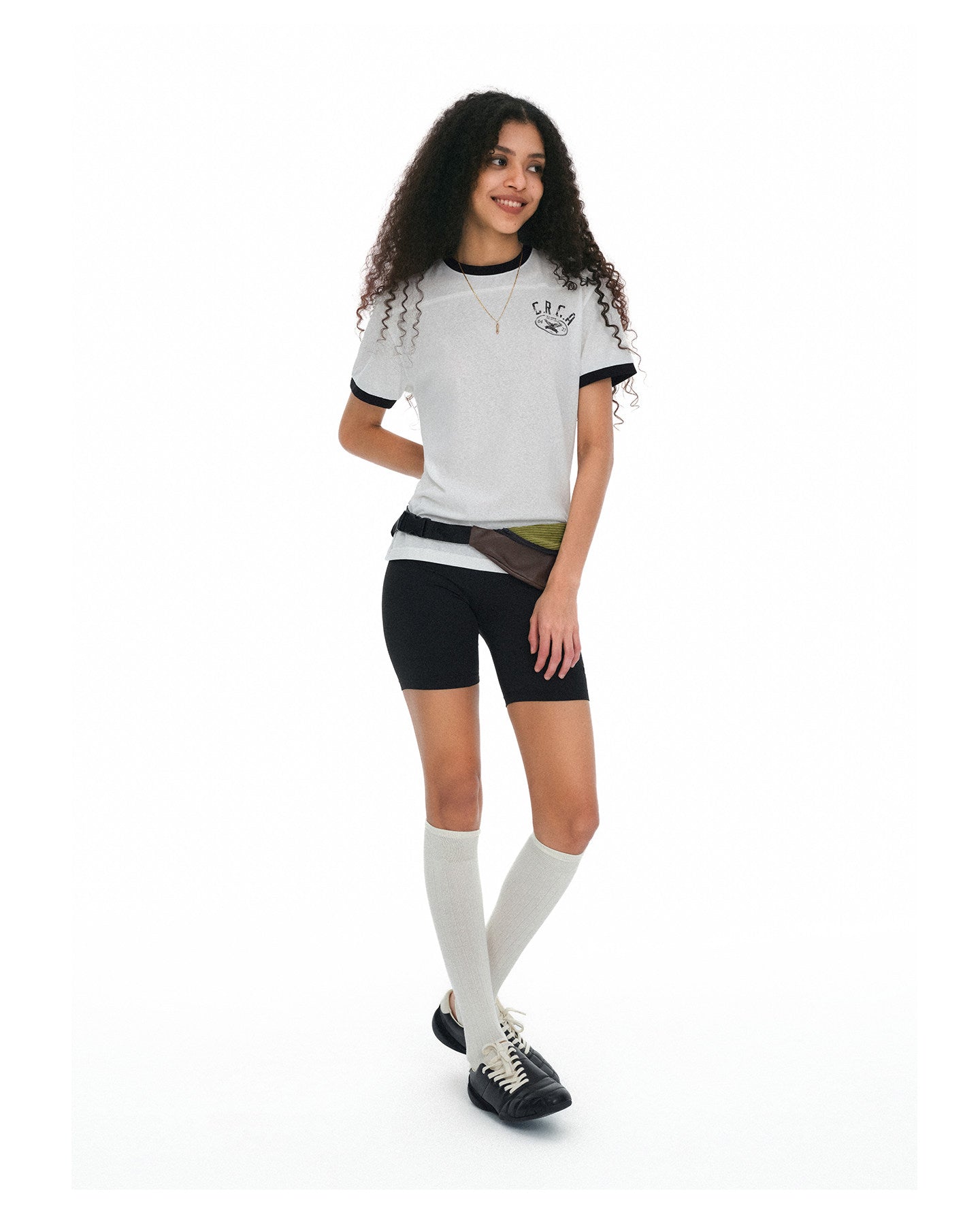 Color-Block Retro Lightweight Linen Jersey T-Shirt