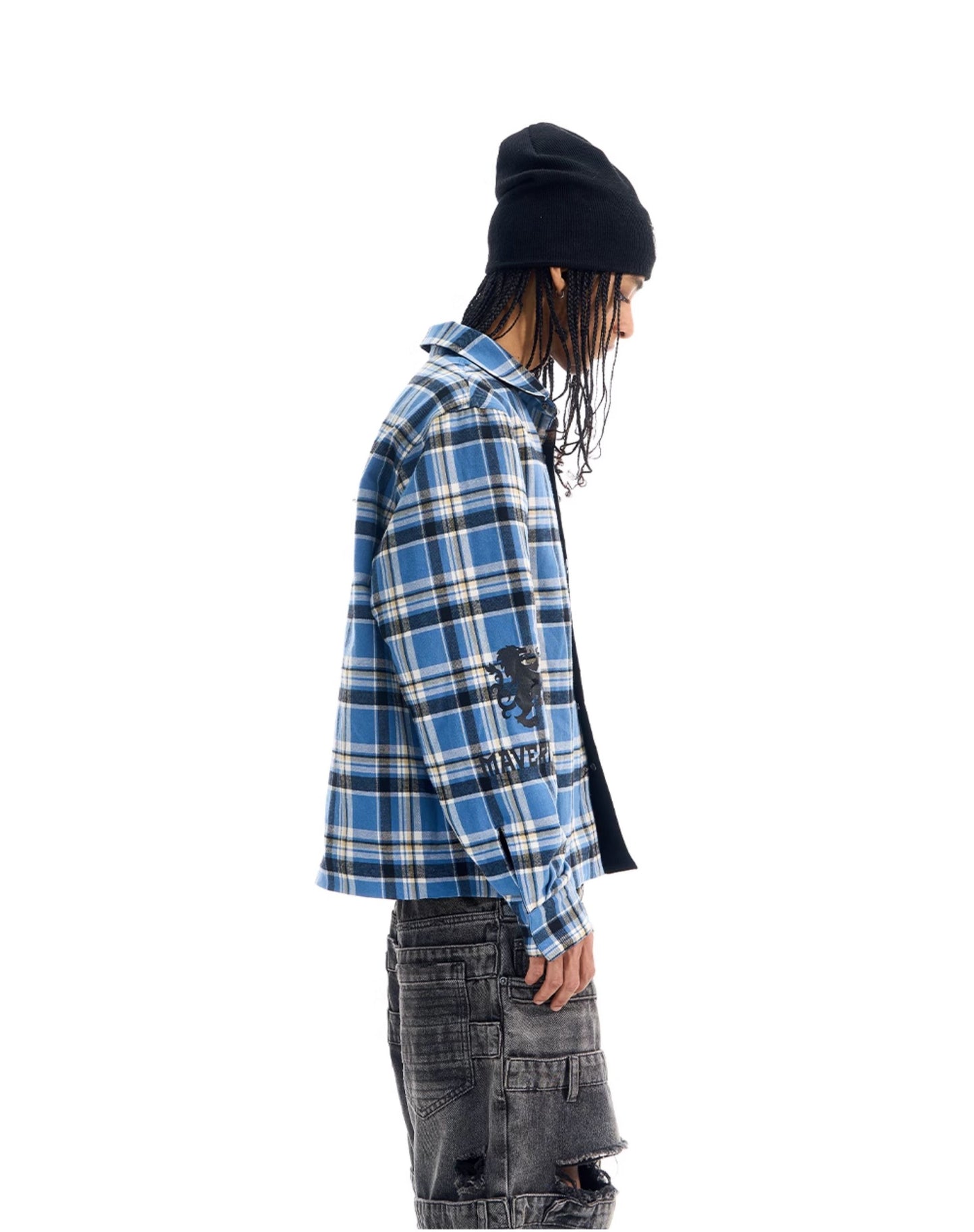 Reversible Checkered Pattern Sports Shirt