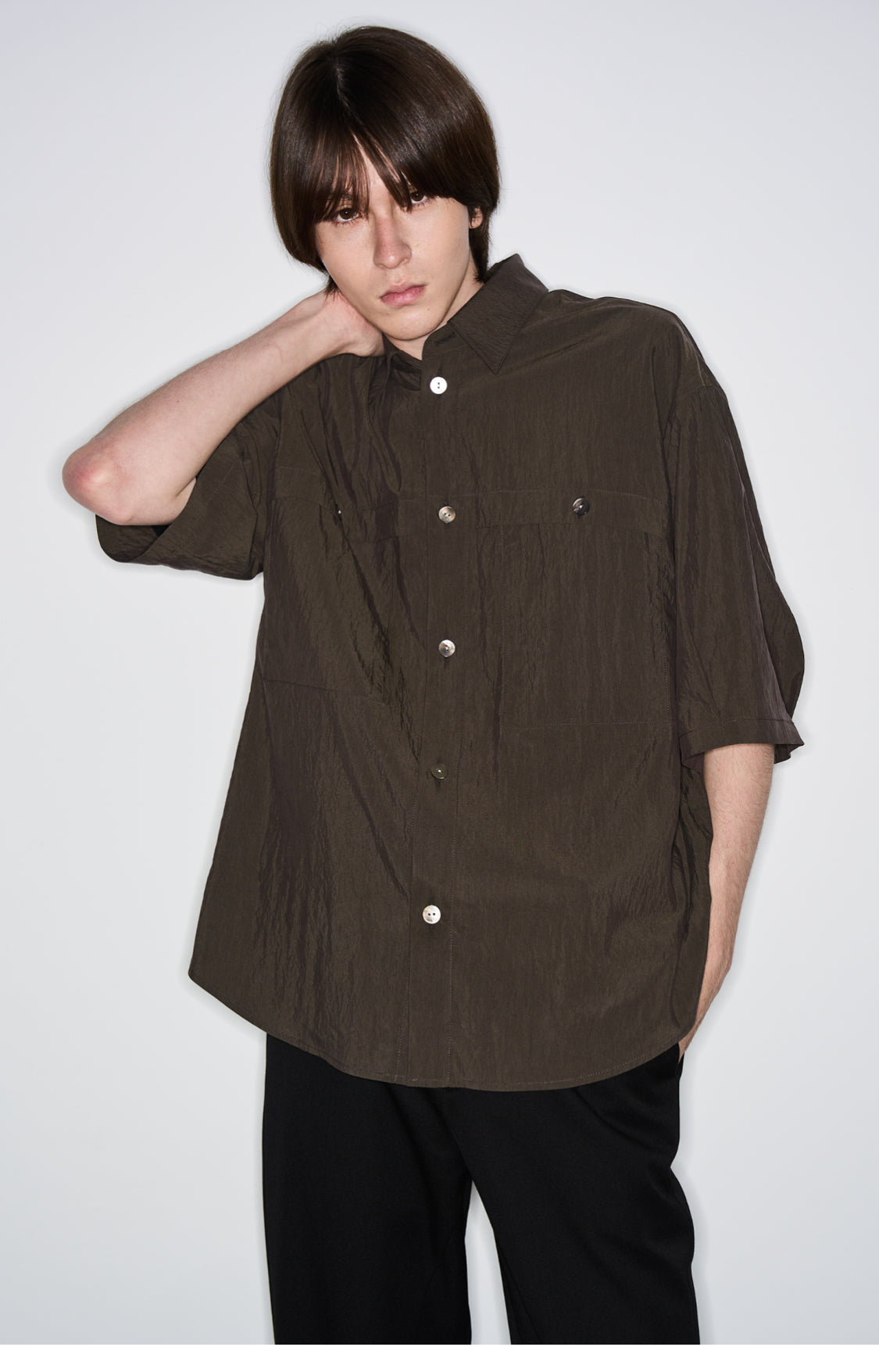 Wrinkled nylon shirt