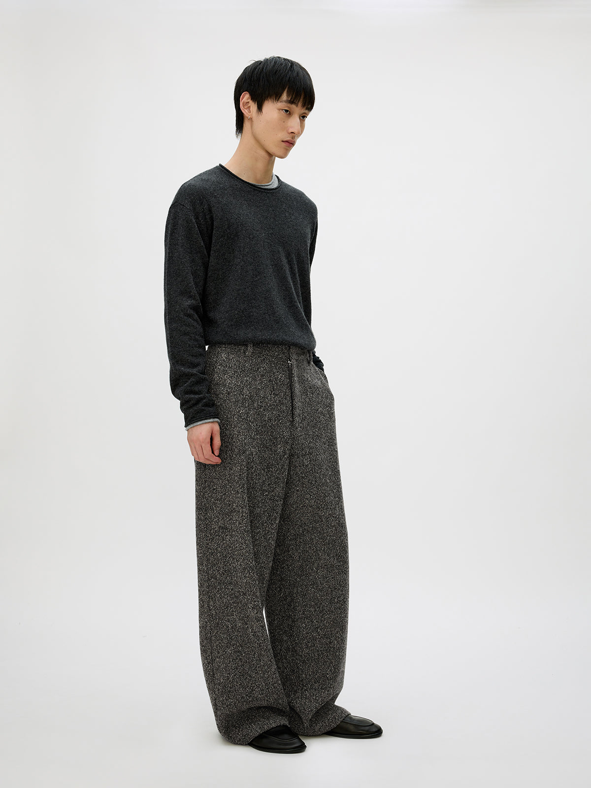 Tweed Loose Casual Pants