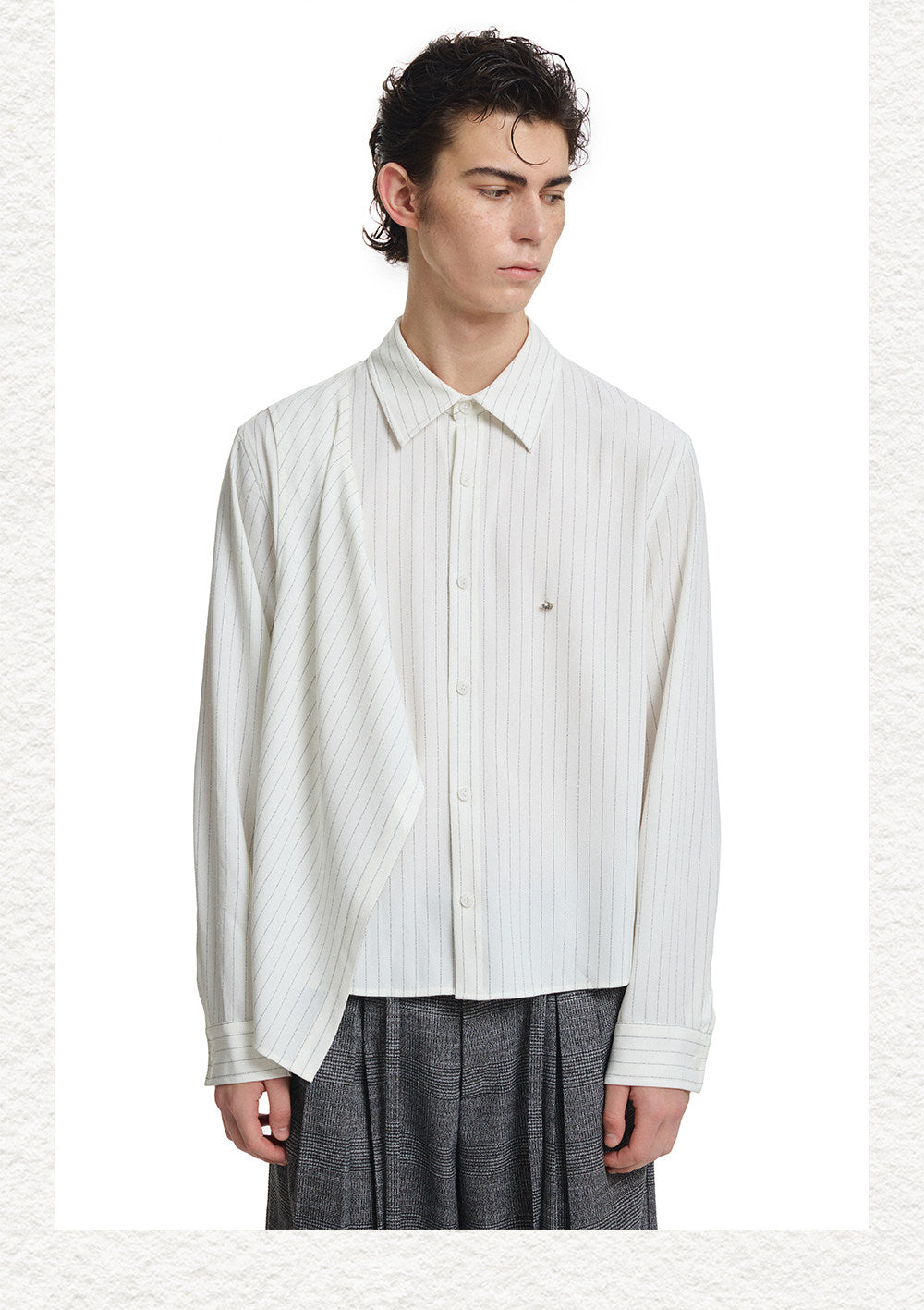 Deconstructed-Cut Casual Shirt