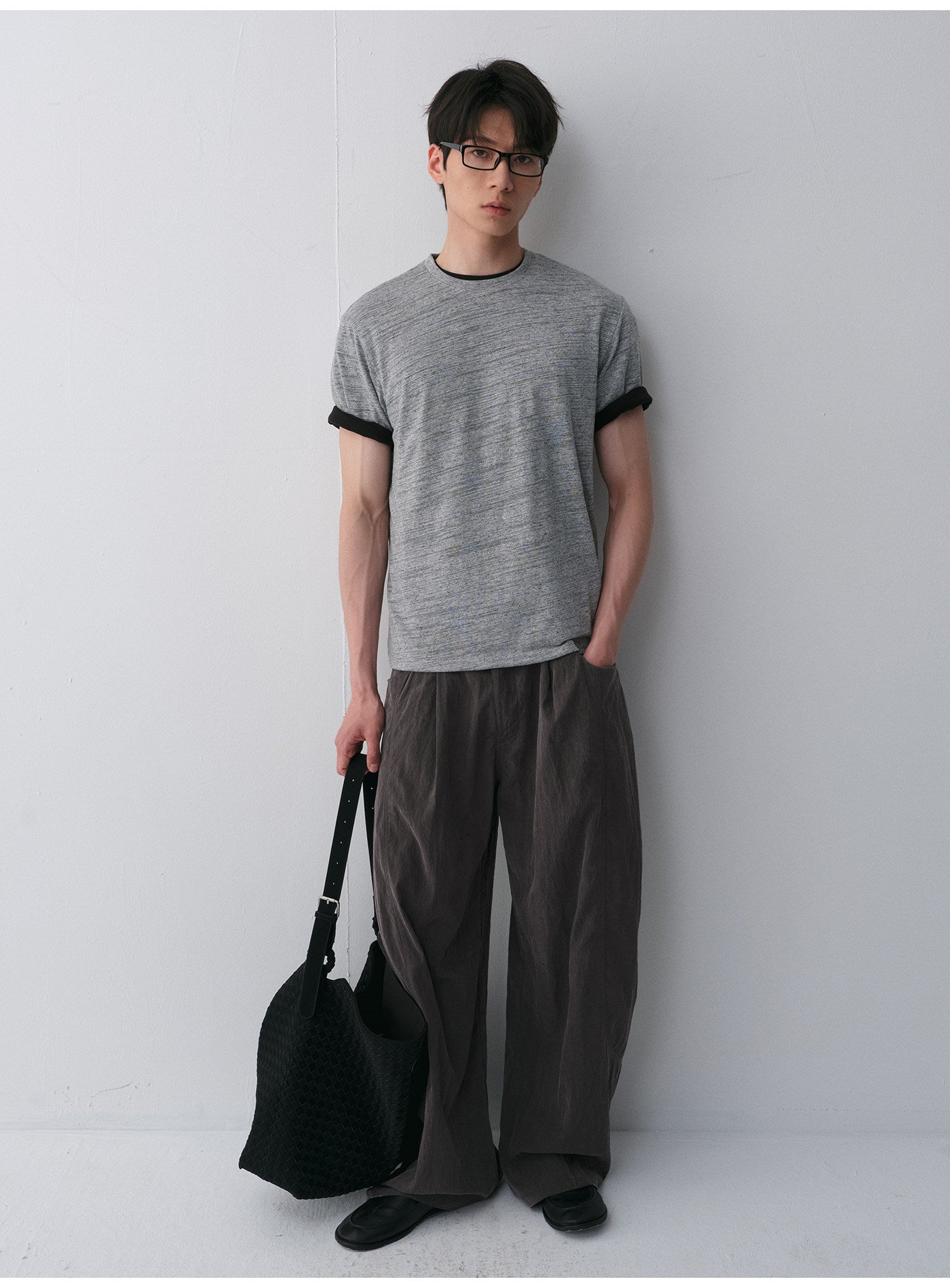 Linen-Blend Short-Sleeve T-Shirt
