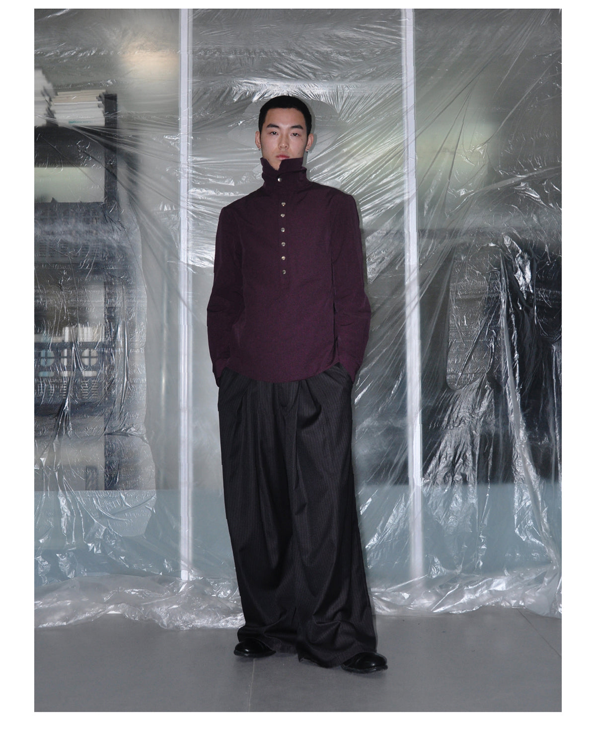 Multi-button pullover shirt