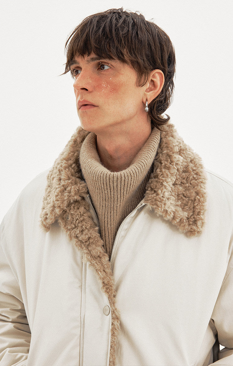 Premium Lambswool Collar Cotton Jacket