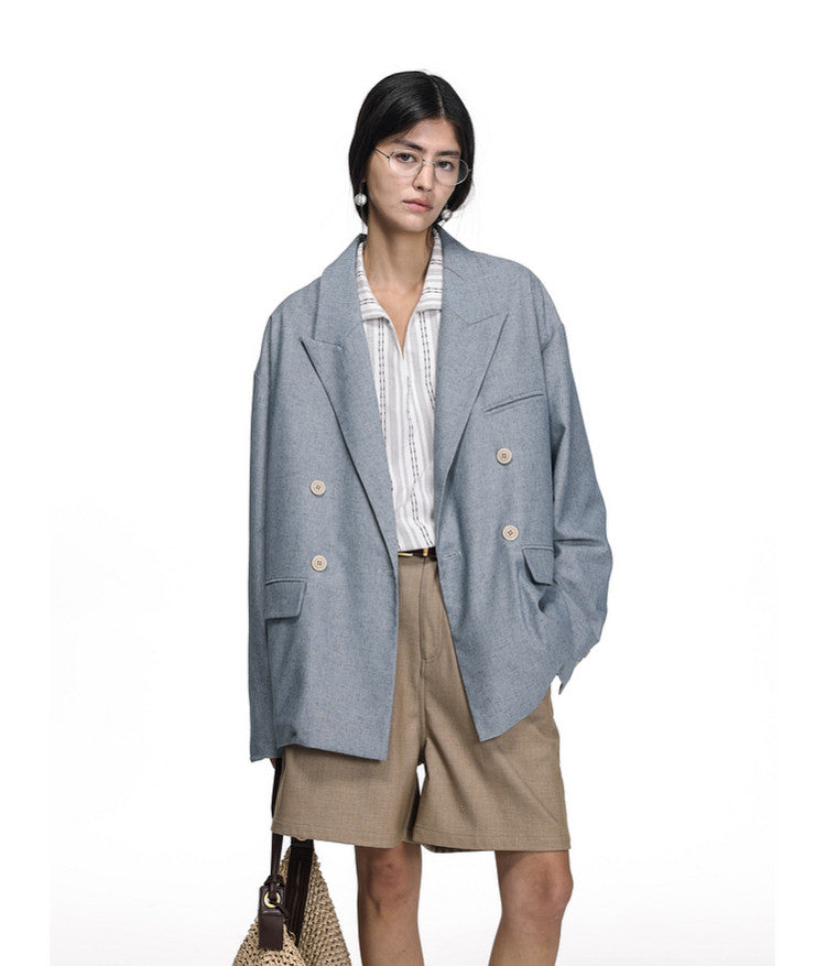 Minimalist Linen Blend Jacket
