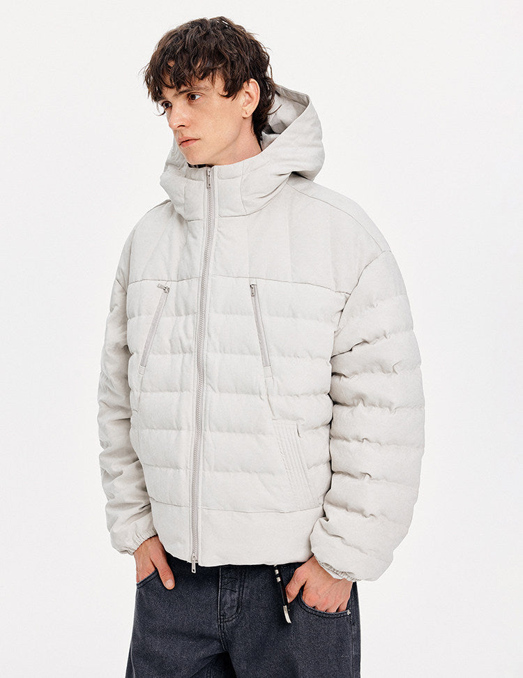 Unisex Minimalist Hooded Down Jacket
