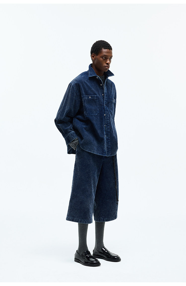 Large Pocket Square Neck Shirt