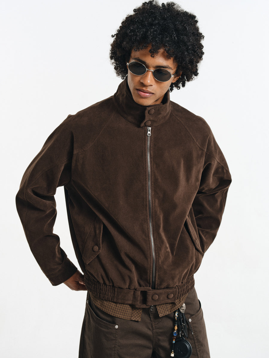 Suede Harrington Jacket