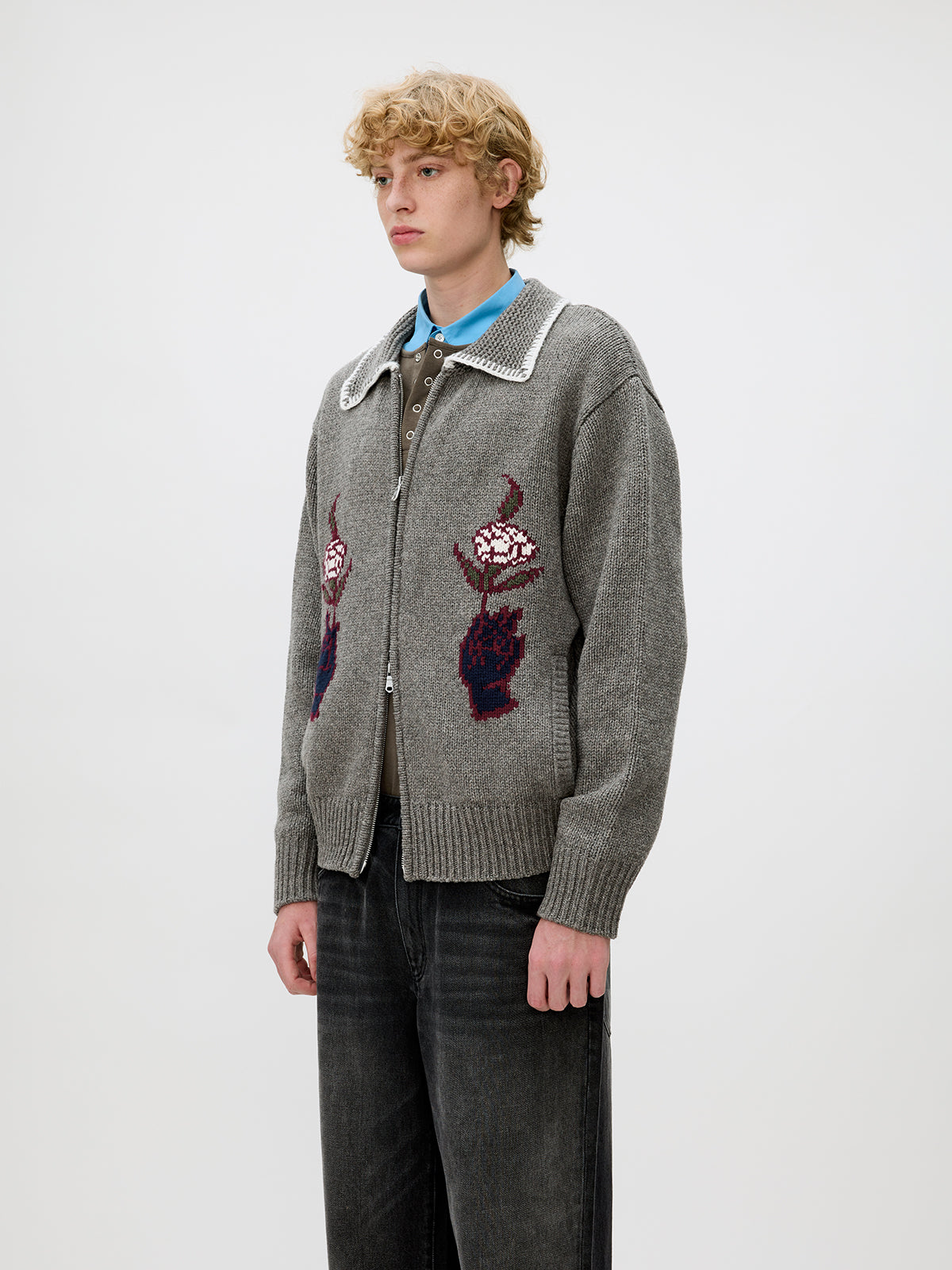 Unisex Wool Blend Cardigan