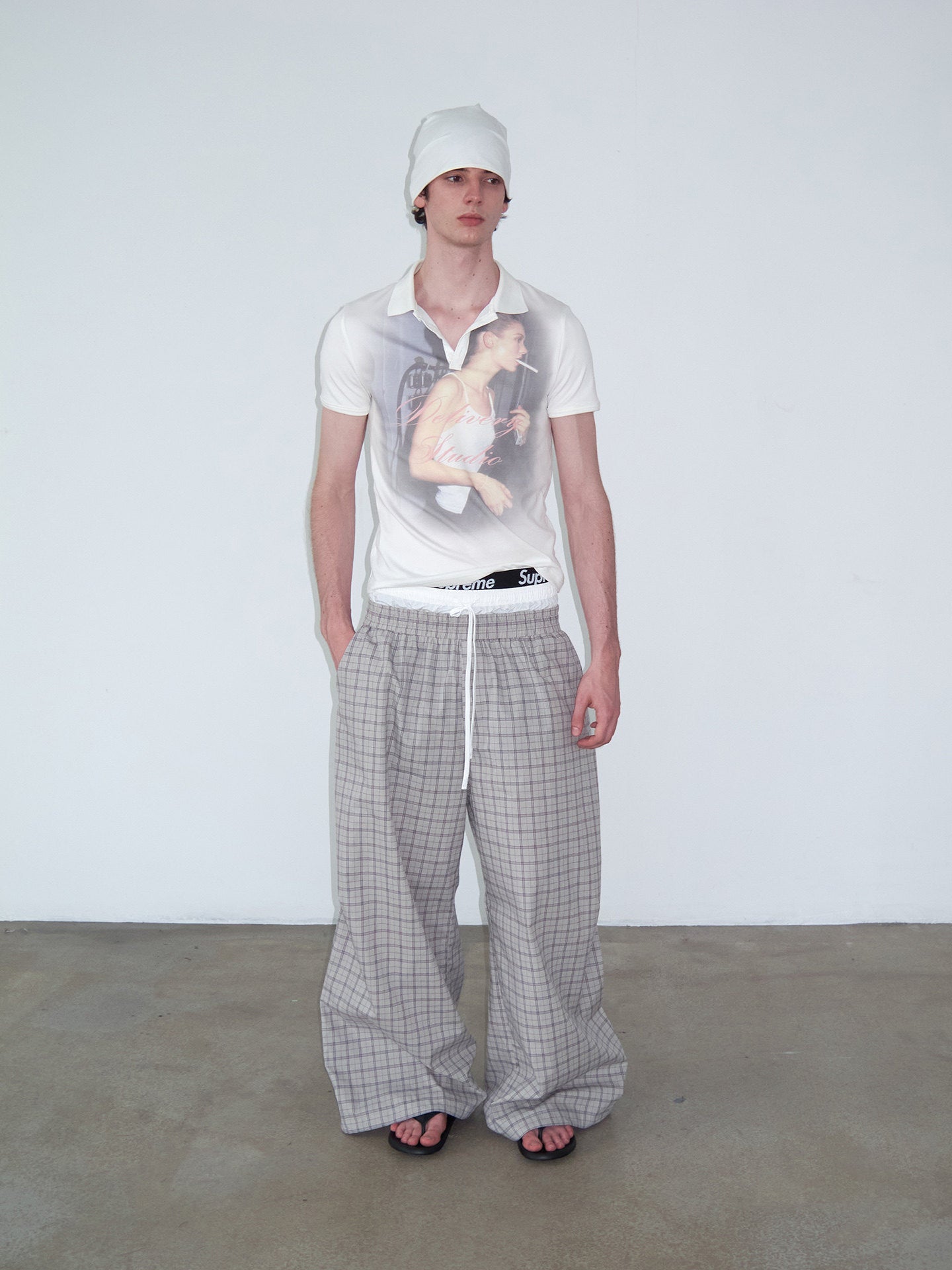 Faux Two-Piece Casual Pants　