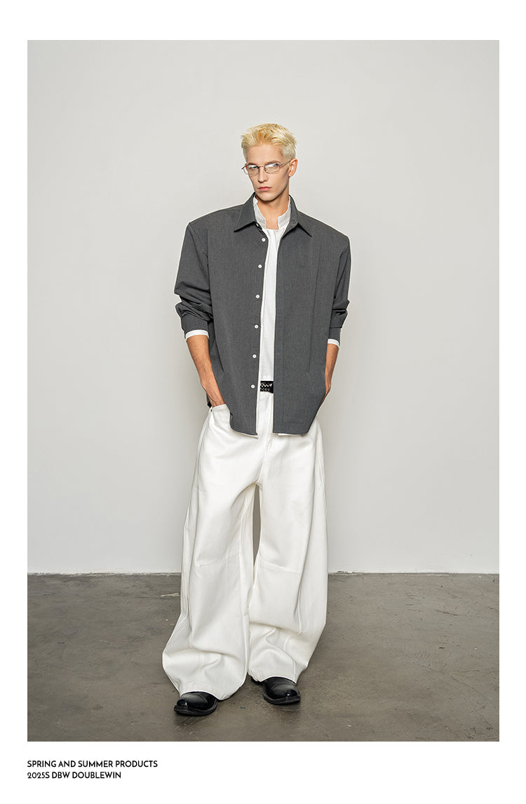 Fake Two-Piece Wide Shirt