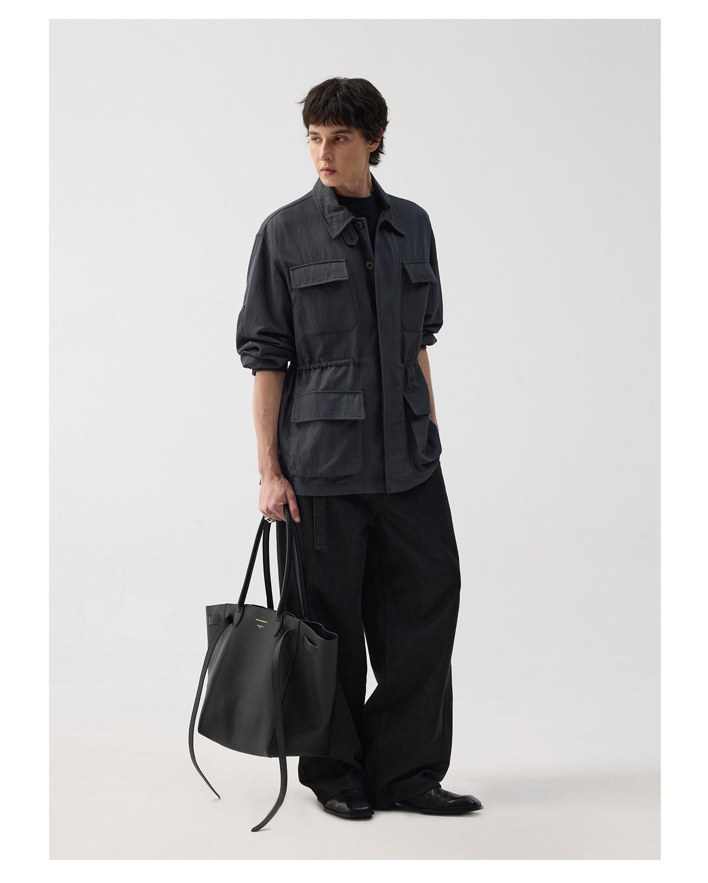 Nylon Blend Short Jacket