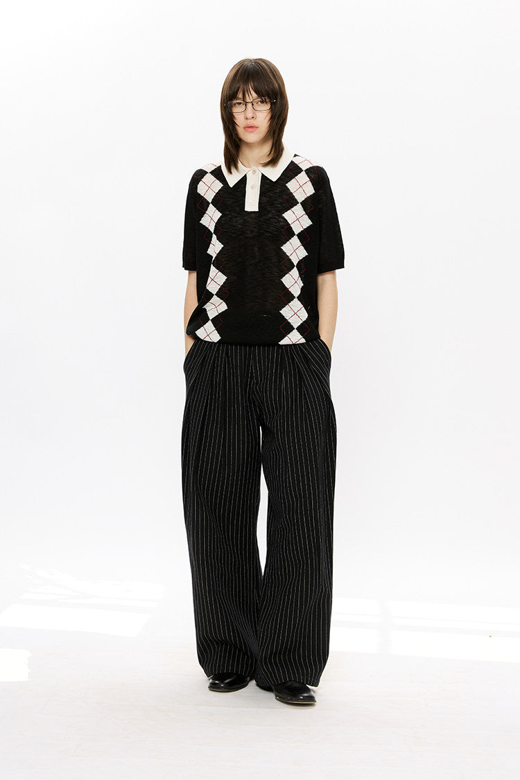 Striped Linen Casual Pants