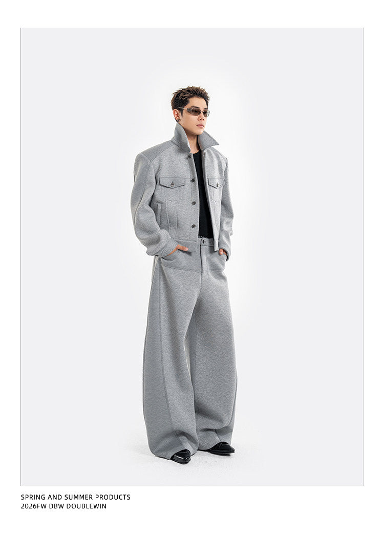 Air Layer Short Sweatshirt Jacket Set