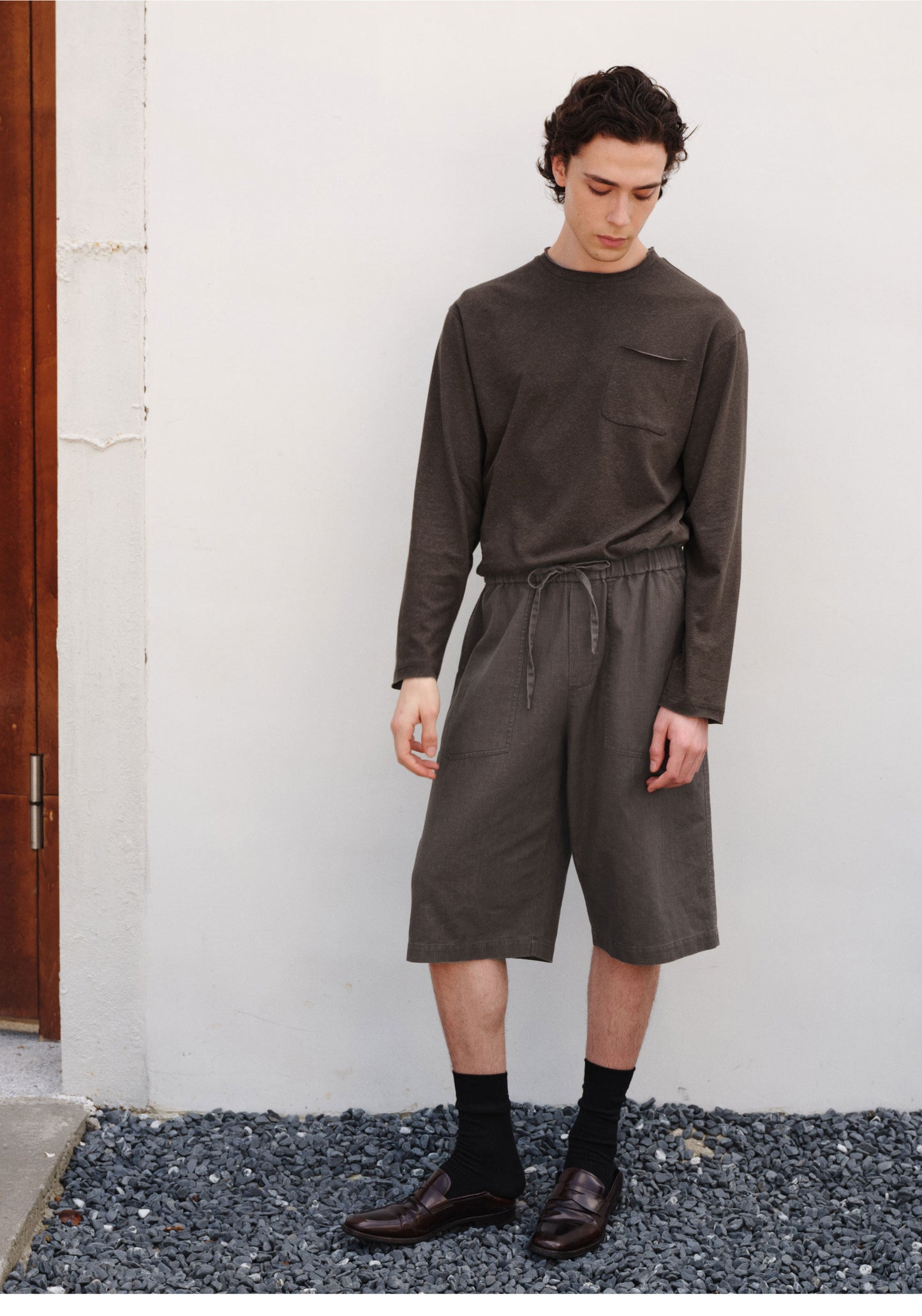 Retro Deck-Style Shorts with Elastic Waistband
