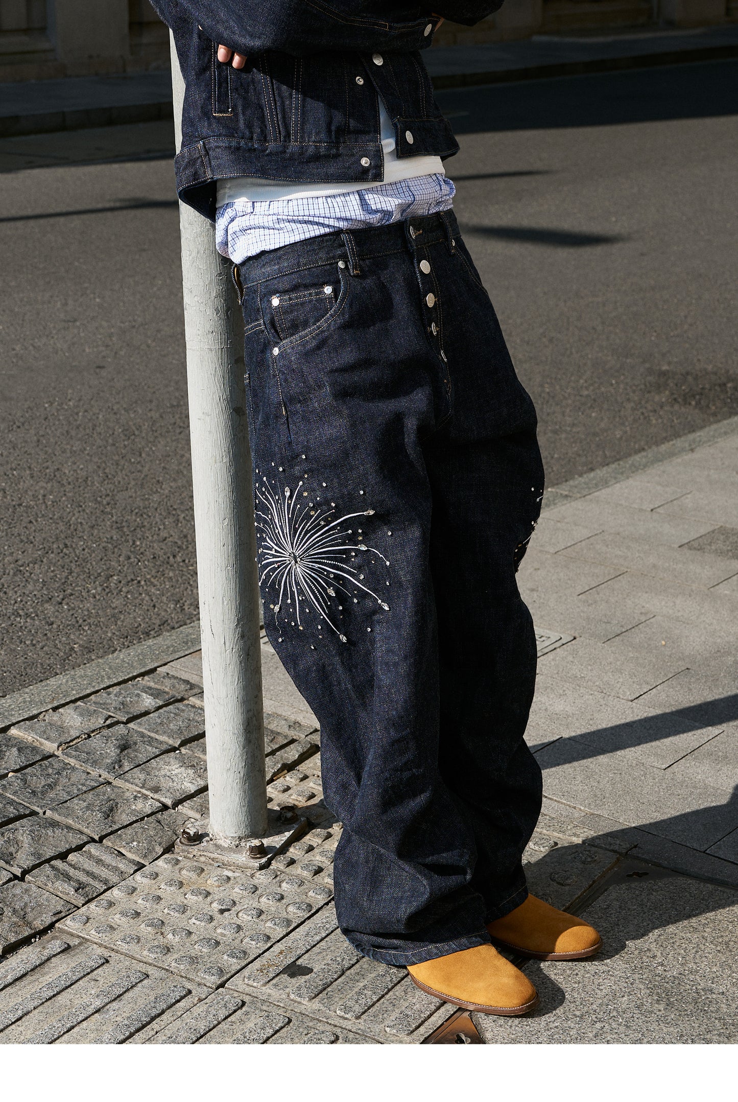 Embroidered Original Denim Pants