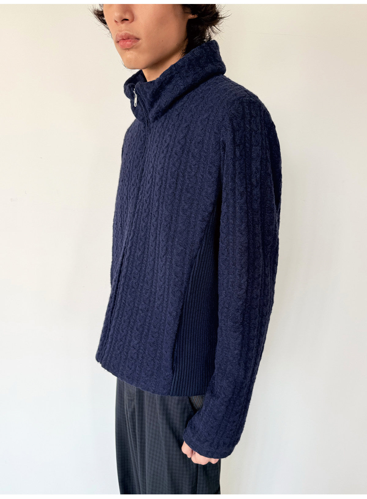 Lightweight Wool Knit Jacket