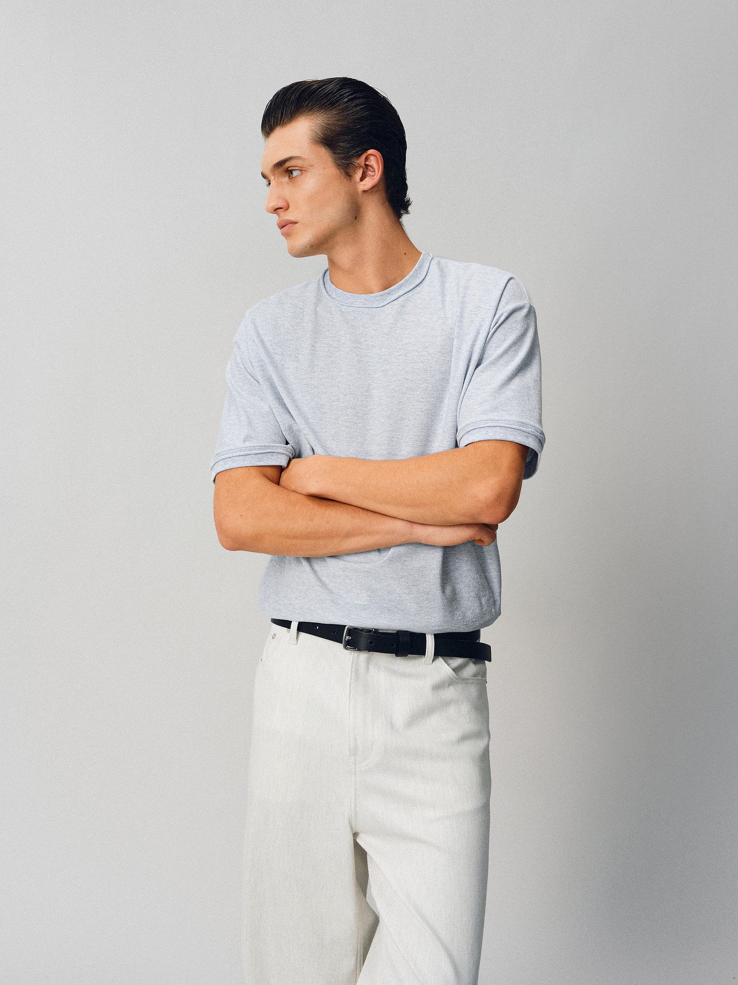 Basic Round-Neck Cotton T-Shirt