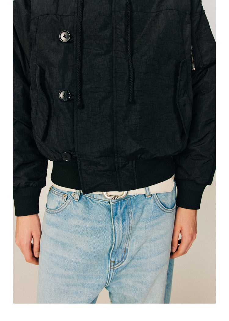 Hooded quilted jacket