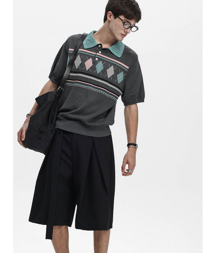 Lightweight knit polo shirt