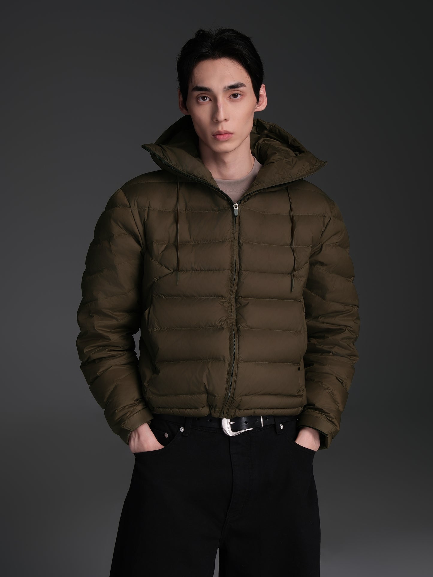 Deconstructed Ribbed Down Jacket
