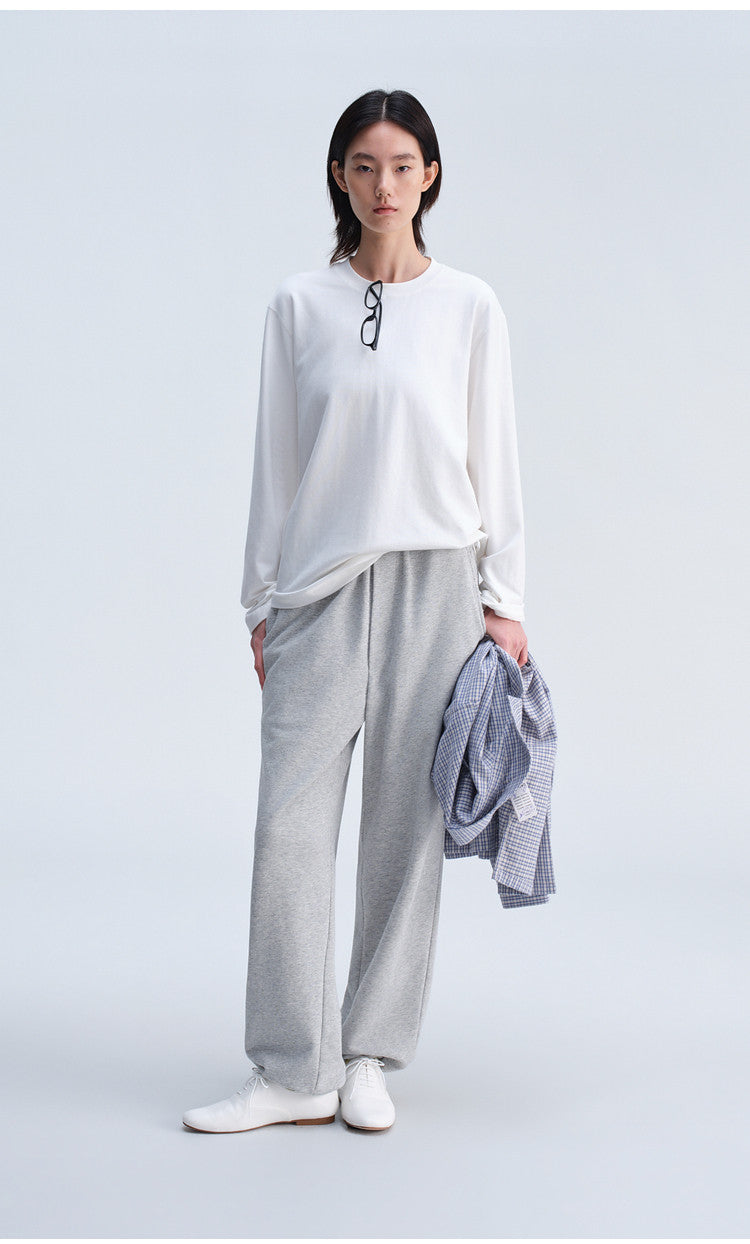 Stretch Knit Crew Neck T-Shirt