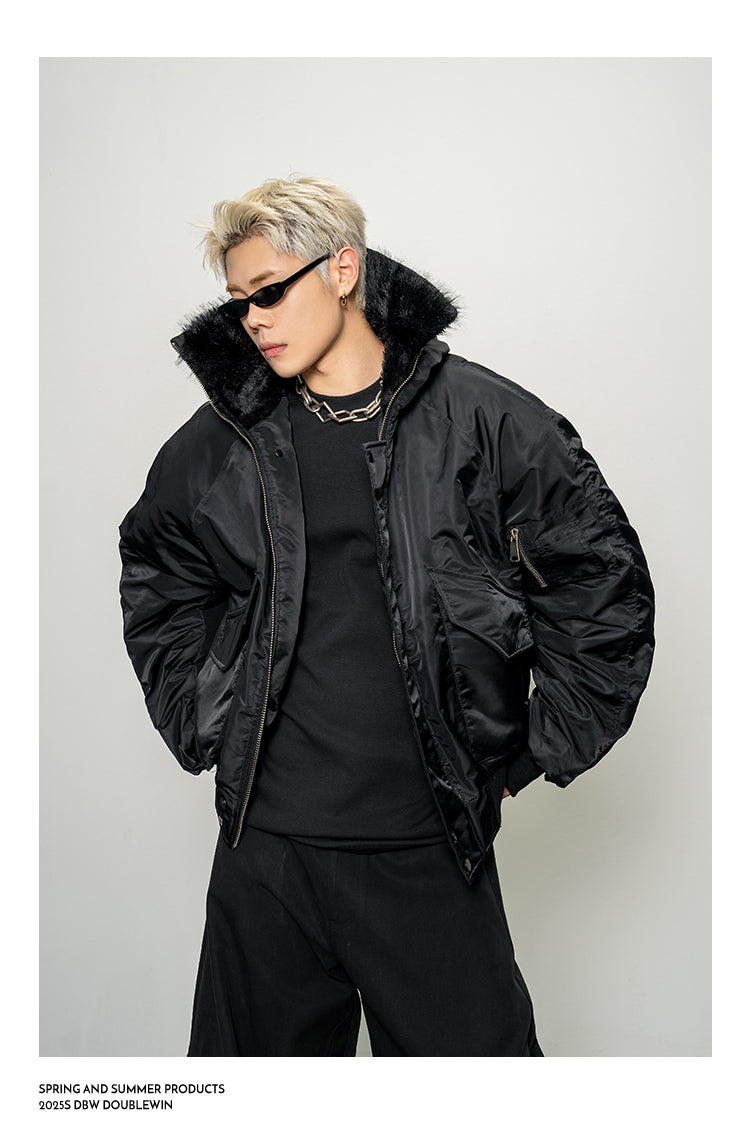 Large Fur Flight Jacket