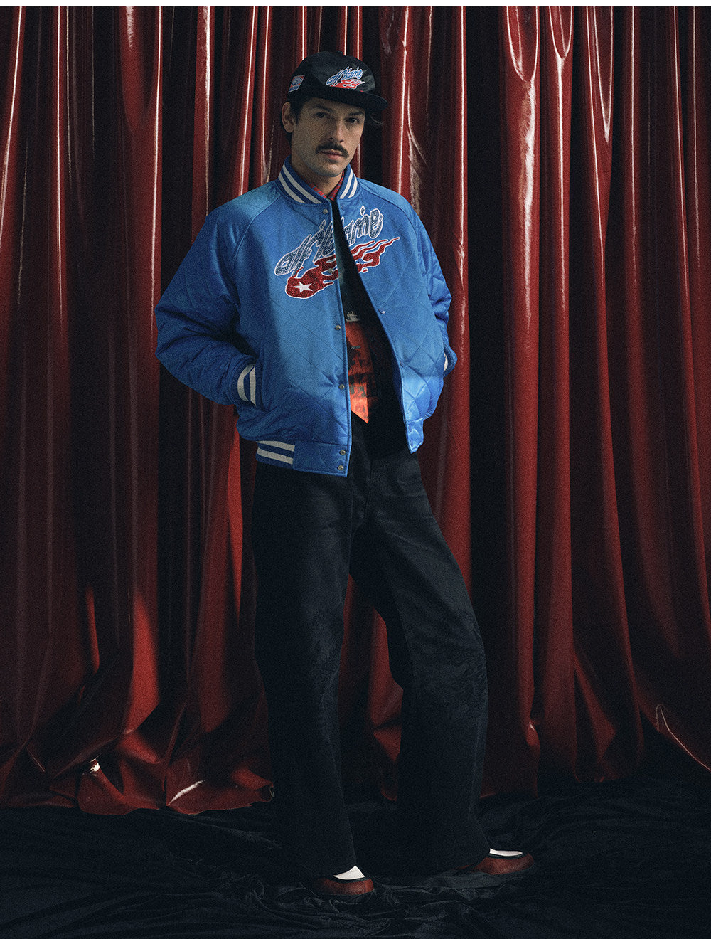 Distressed Straight-Leg Casual Pants