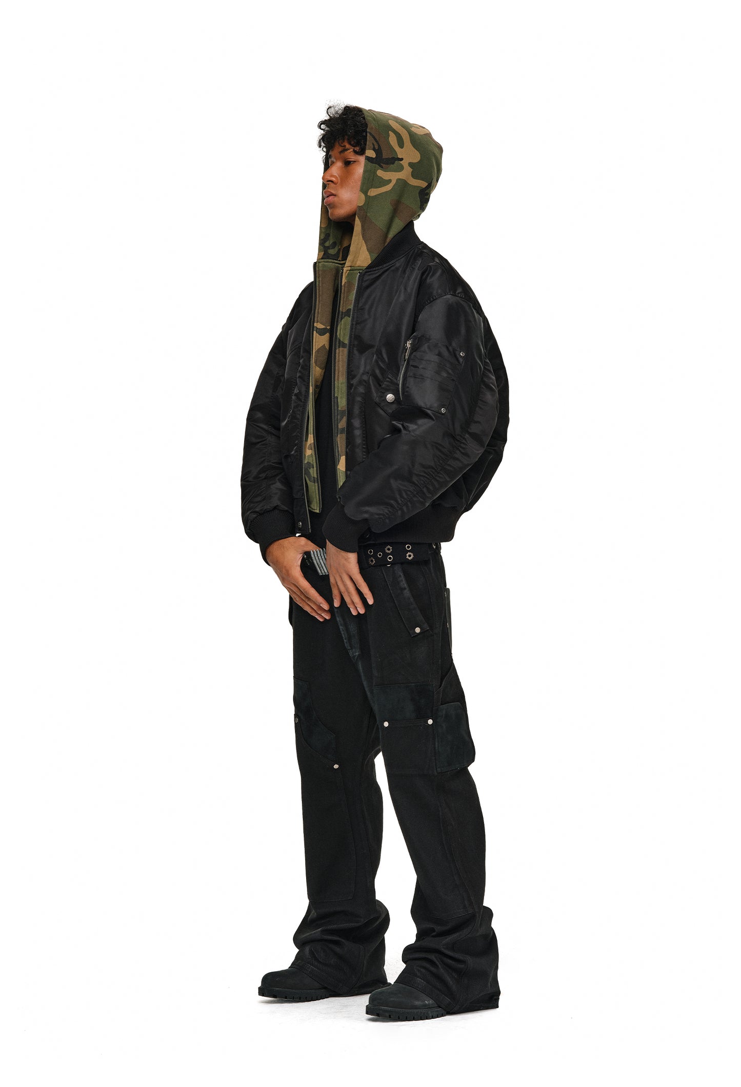 Fake Two-Piece Flight Jacket