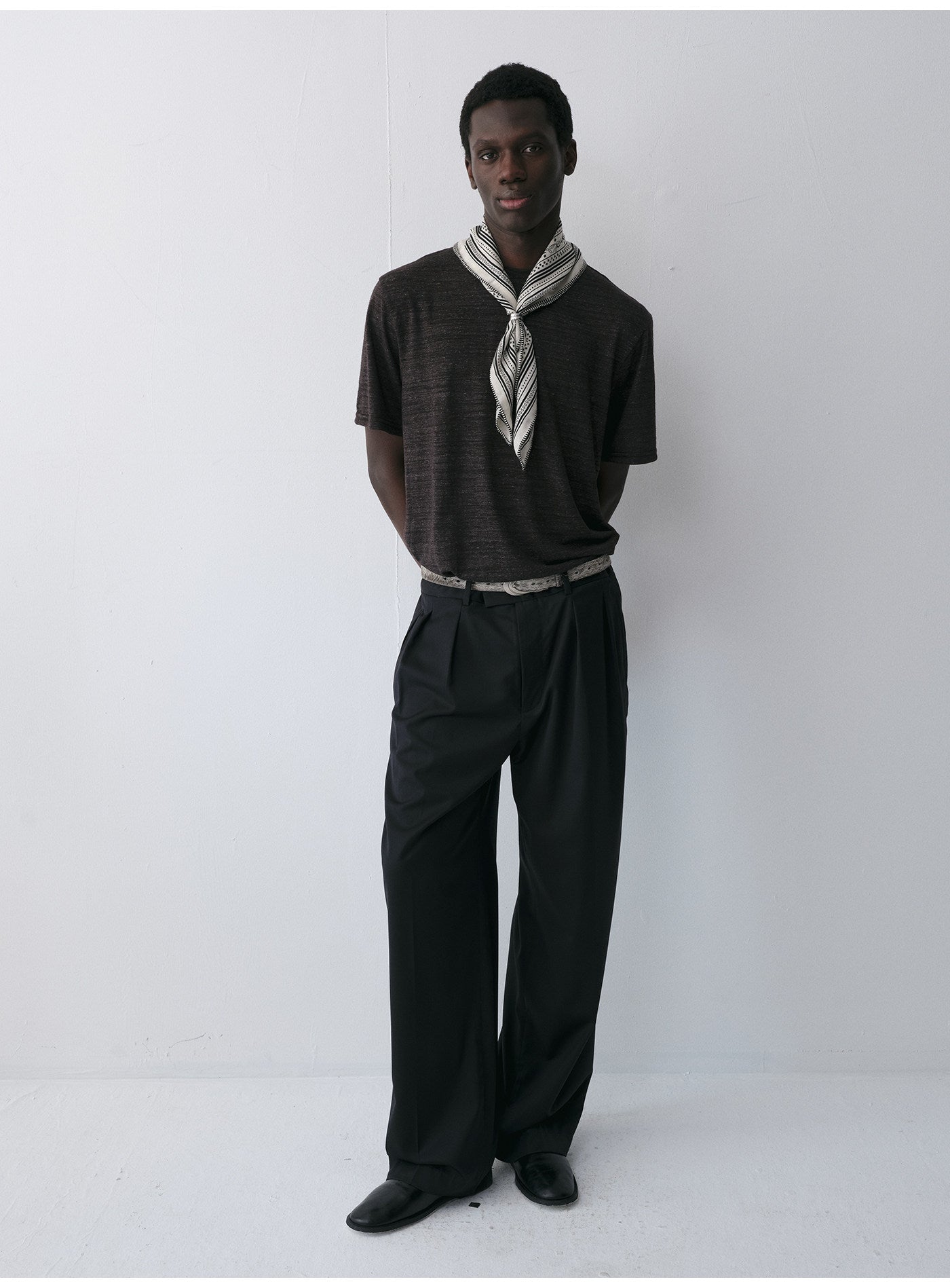 Linen-Blend Short-Sleeve T-Shirt